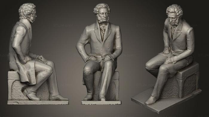 Statues of famous people (A.s.pushkin, STKC_0321) 3D models for cnc